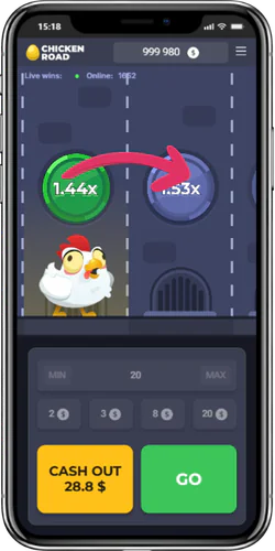 Move the chicken across the path